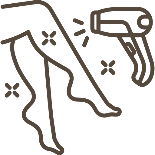 Imagem icone depilando perna